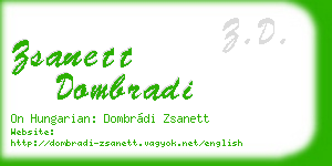 zsanett dombradi business card