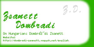 zsanett dombradi business card